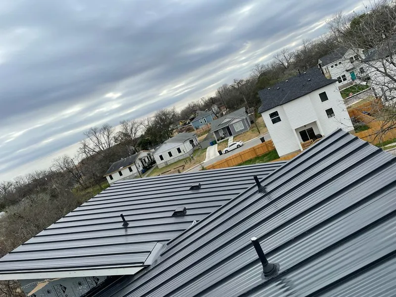 Standing seam metal roof panels with vents for Skylight Repair in Perkiomen
